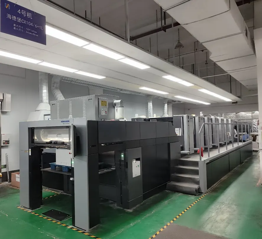 Offset printing equipment at HuaJia Packaging