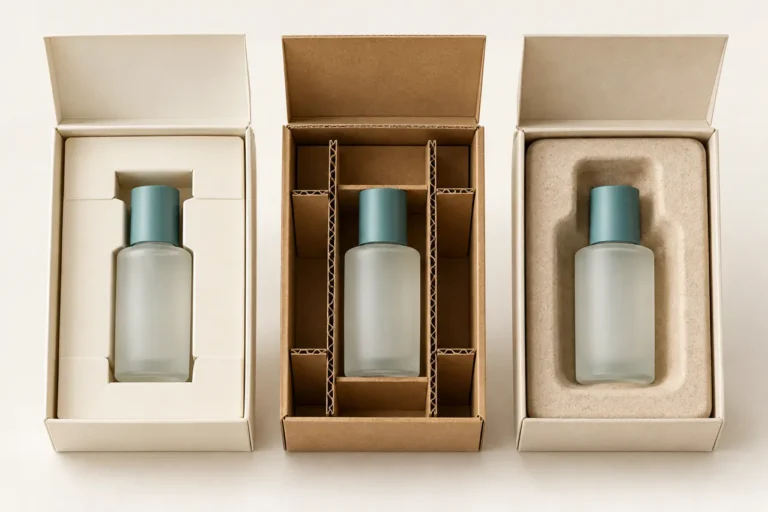 Concept comparison of three paper-based packaging inserts